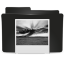 Folder Black Pictures Out Icon 64x64 png